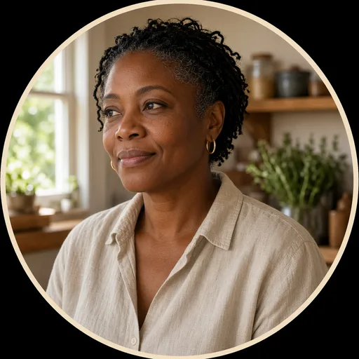 Portrait of fictional chef Marcia Delgado-Brown