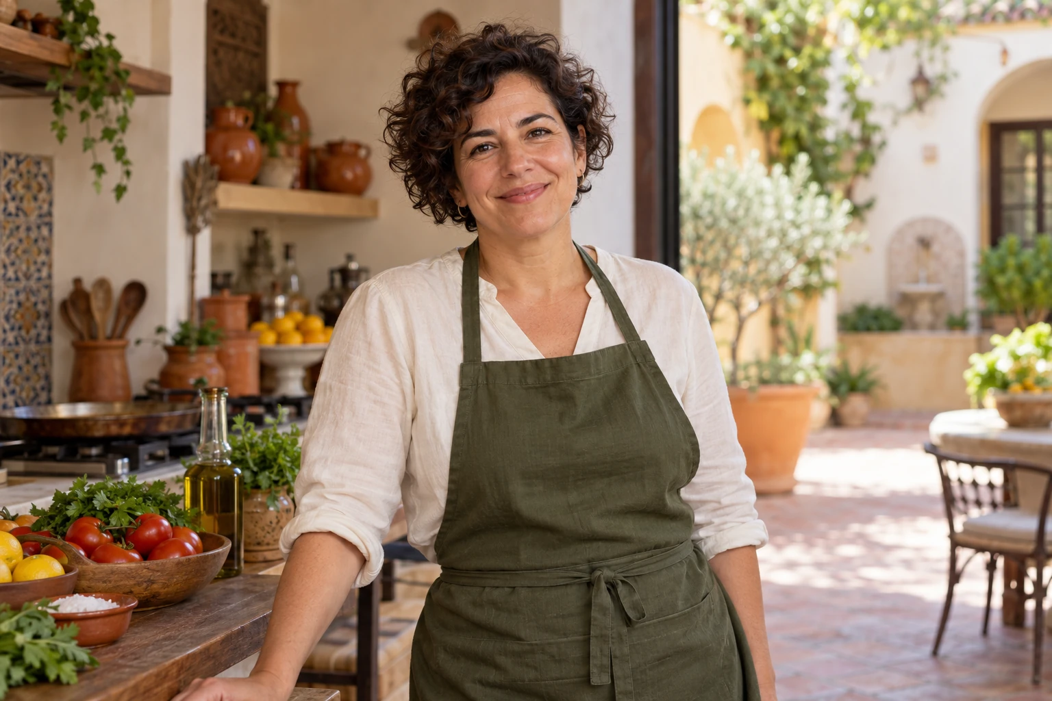 Portrait of fictional chef Ines Vidal