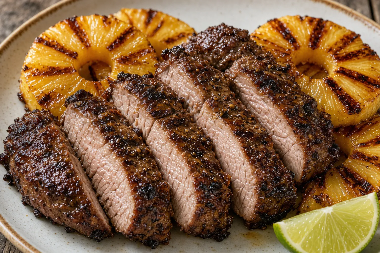 Illustrative photo of Jerk Pork Tenderloin with Grilled Pineapple