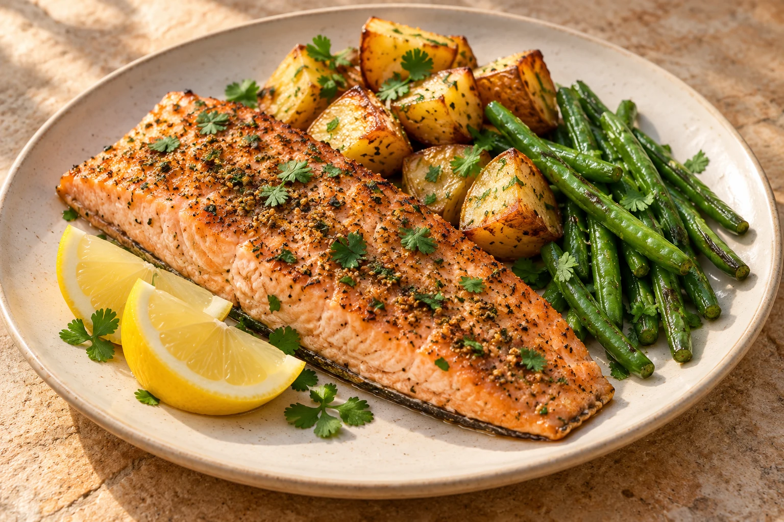 Lemon-Coriander Trout & Potatoes