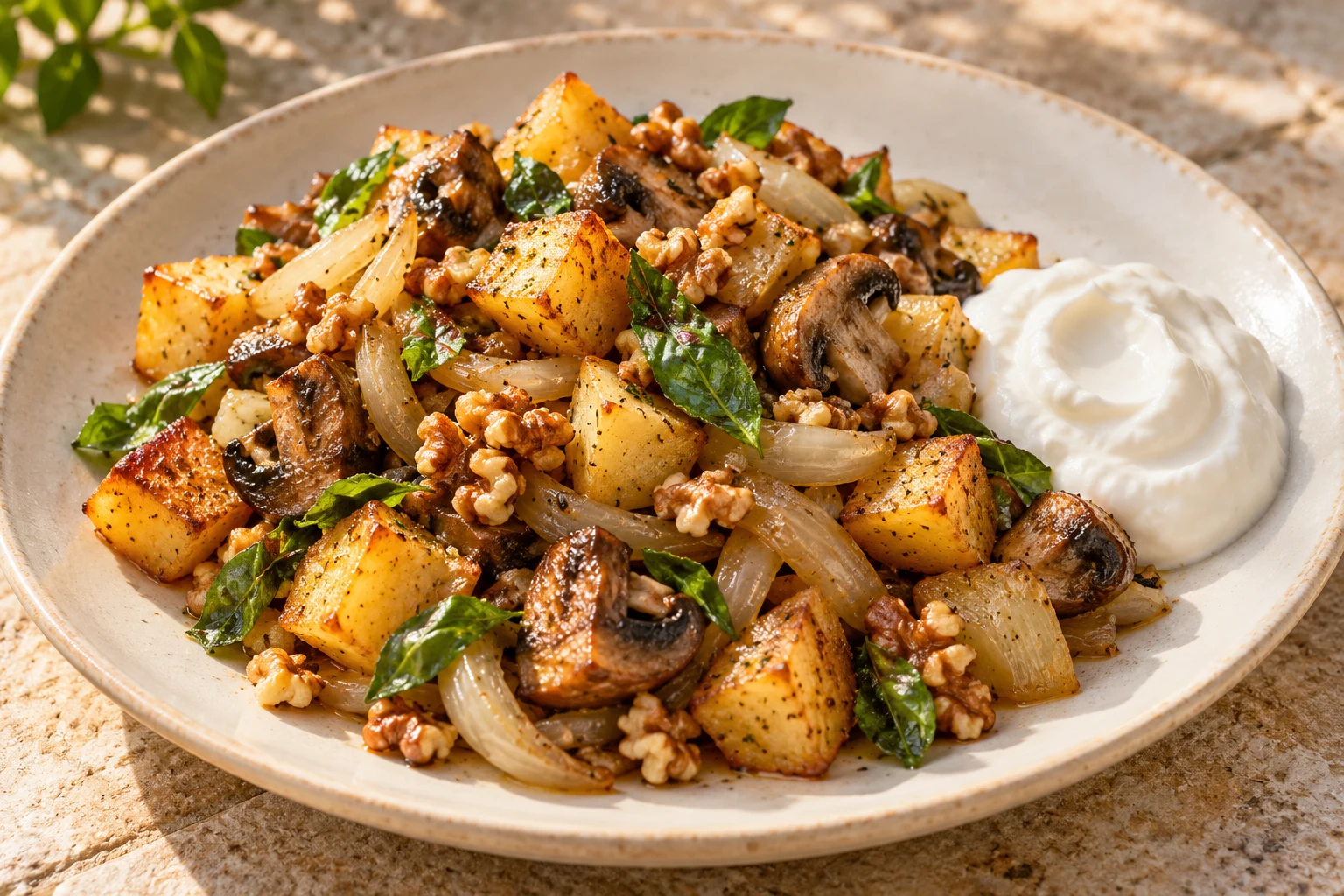 Golden Mushroom & Potato Skillet