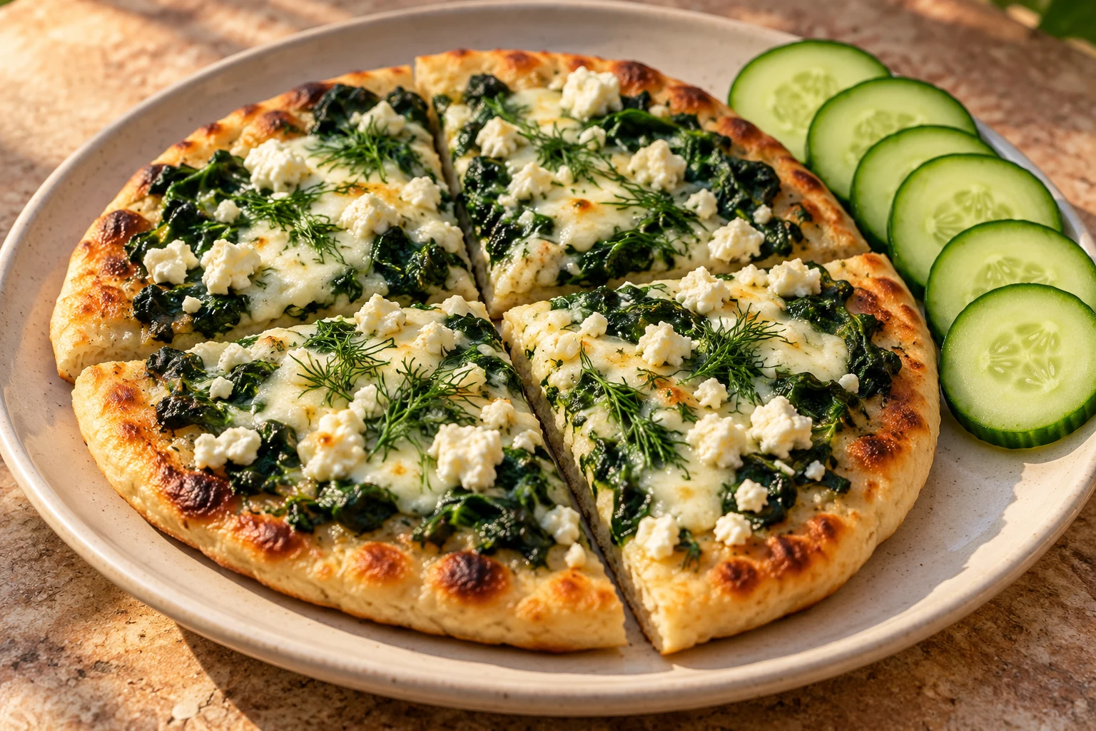 Spinach & Cheese Skillet Flatbreads