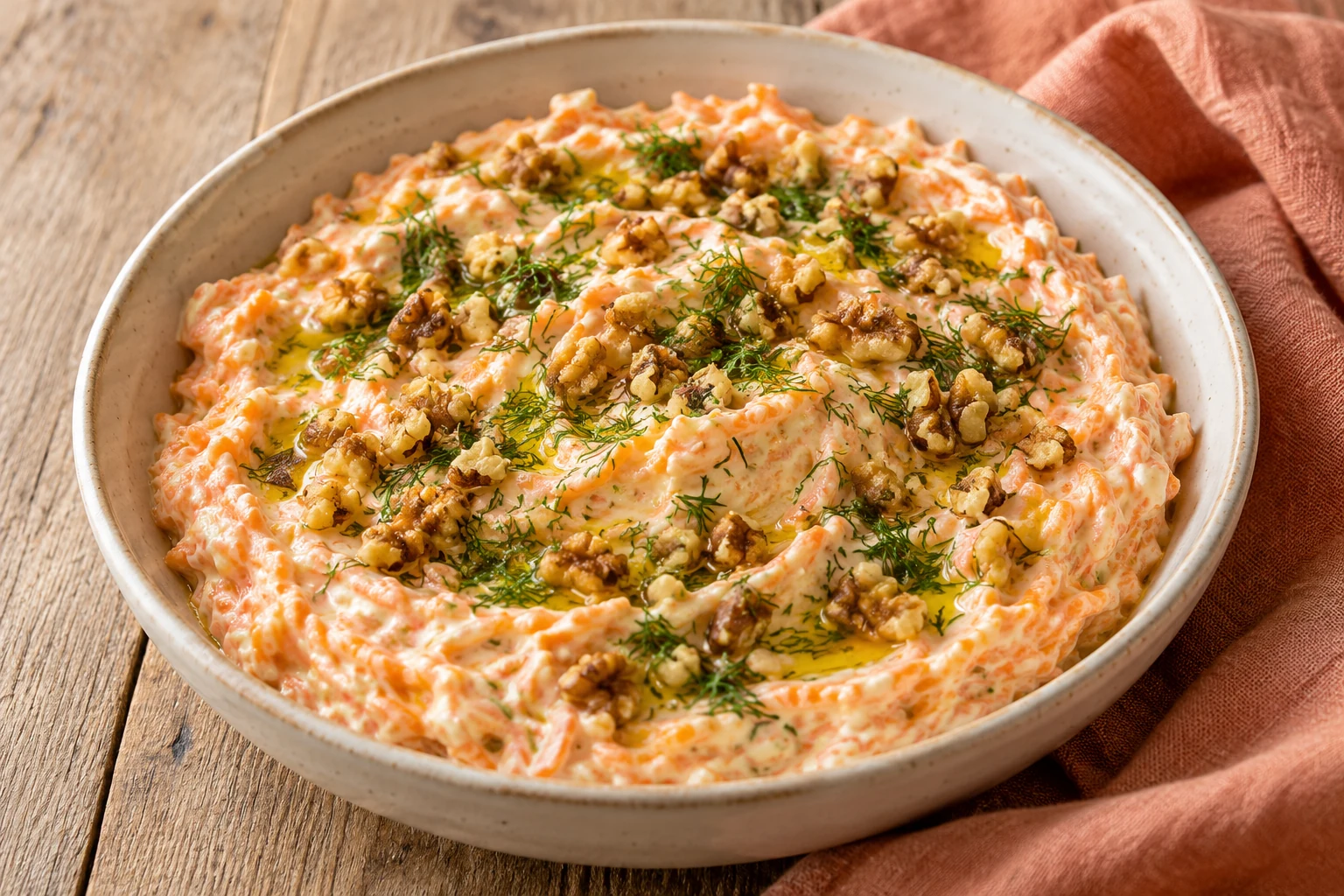 Carrot, Yogurt & Walnut Dip