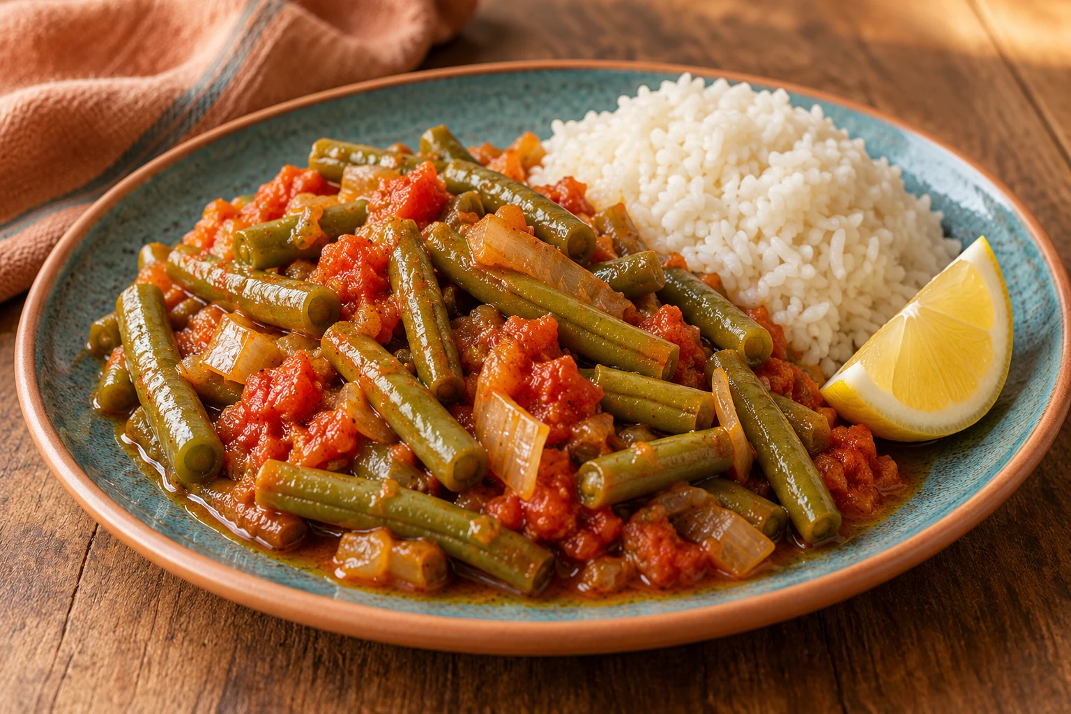 Green Bean Tomato Pot with Rice