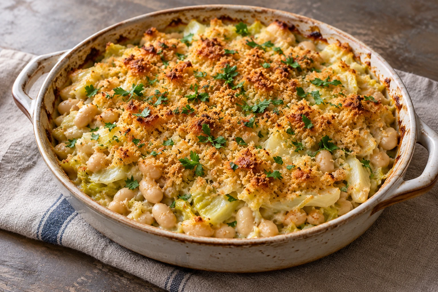Cabbage & White Bean Bake