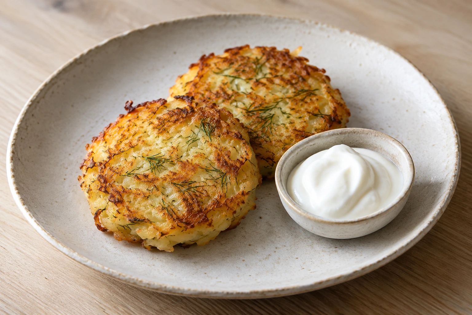 Golden Potato & Dill Cakes