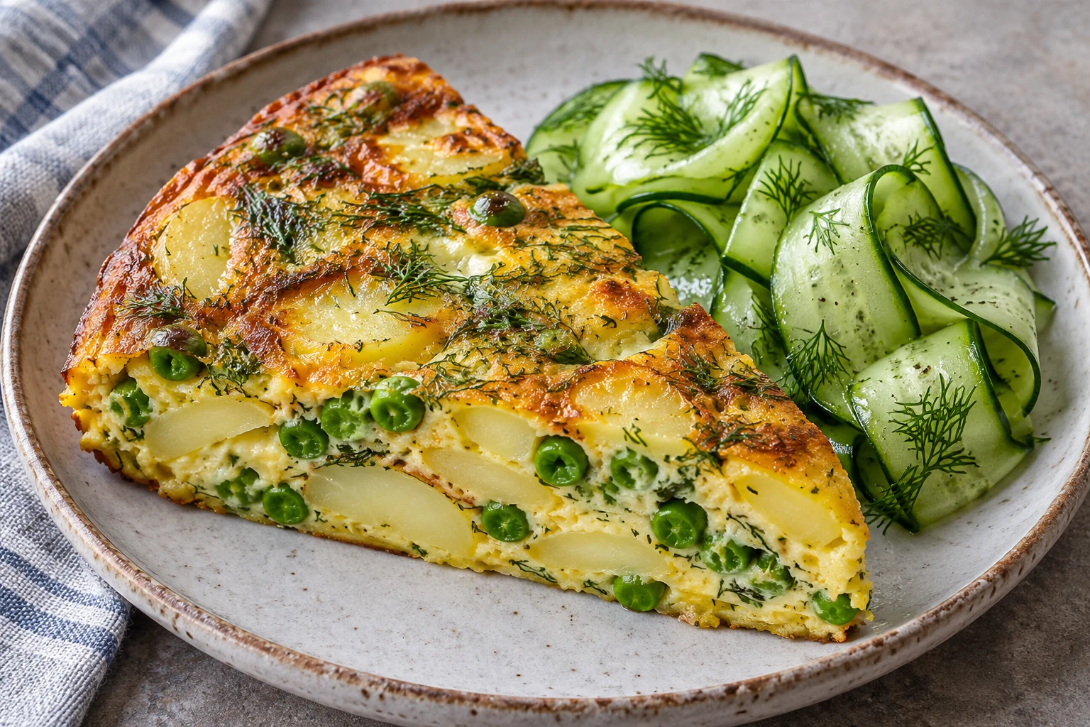 Potato, Pea & Dill Frittata