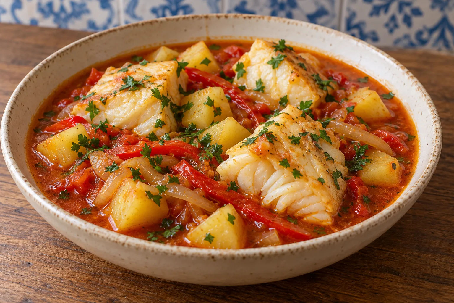 Cod, Potato & Pepper Pot