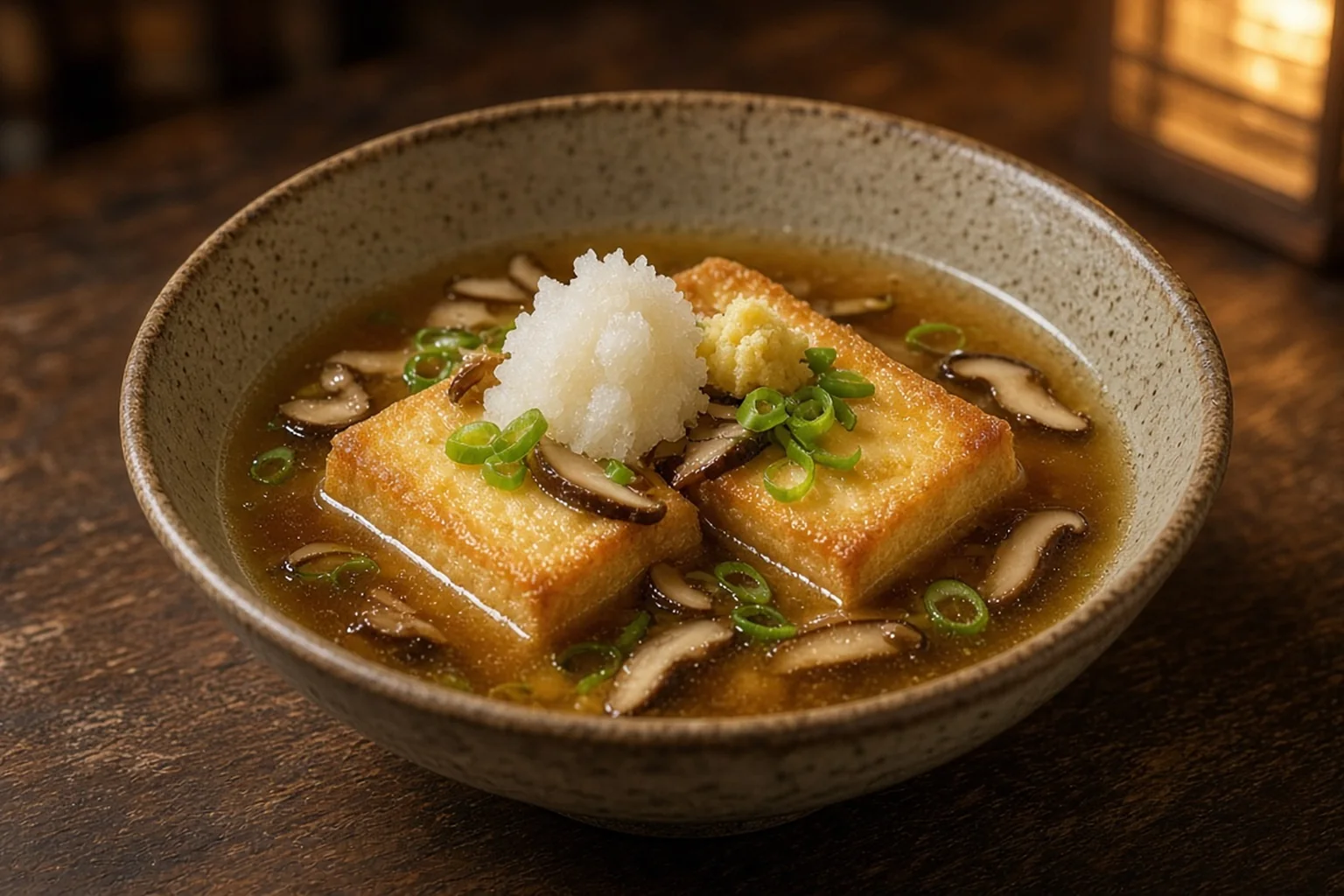Illustrative photo of Crispy Tofu in Warm Shiitake-Kombu Broth