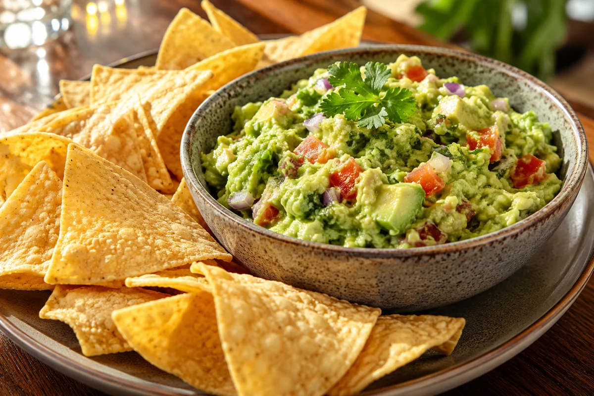 Illustrative photo of Guacamole & corn chips