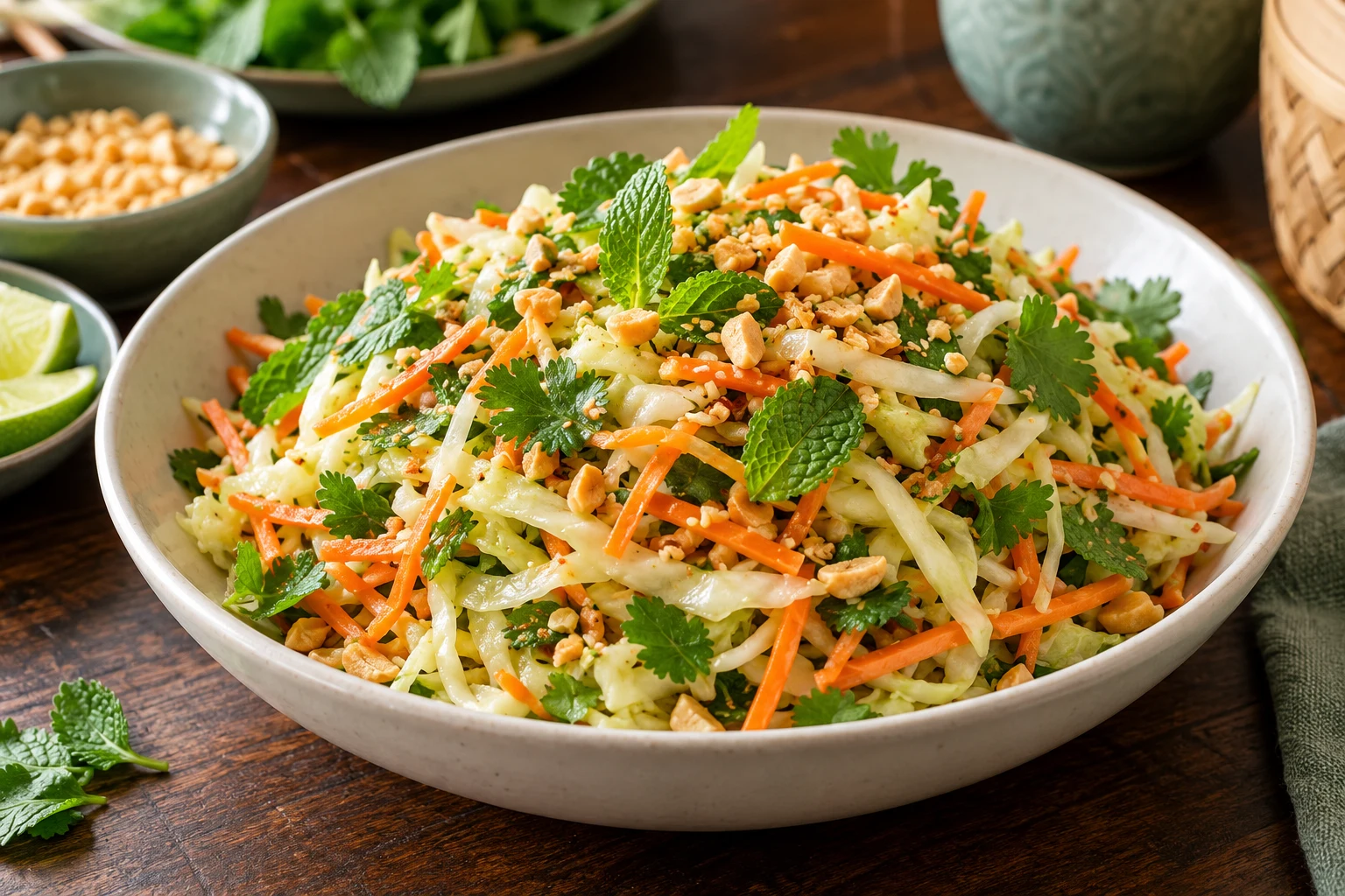 Cabbage, Carrot & Mint Salad
