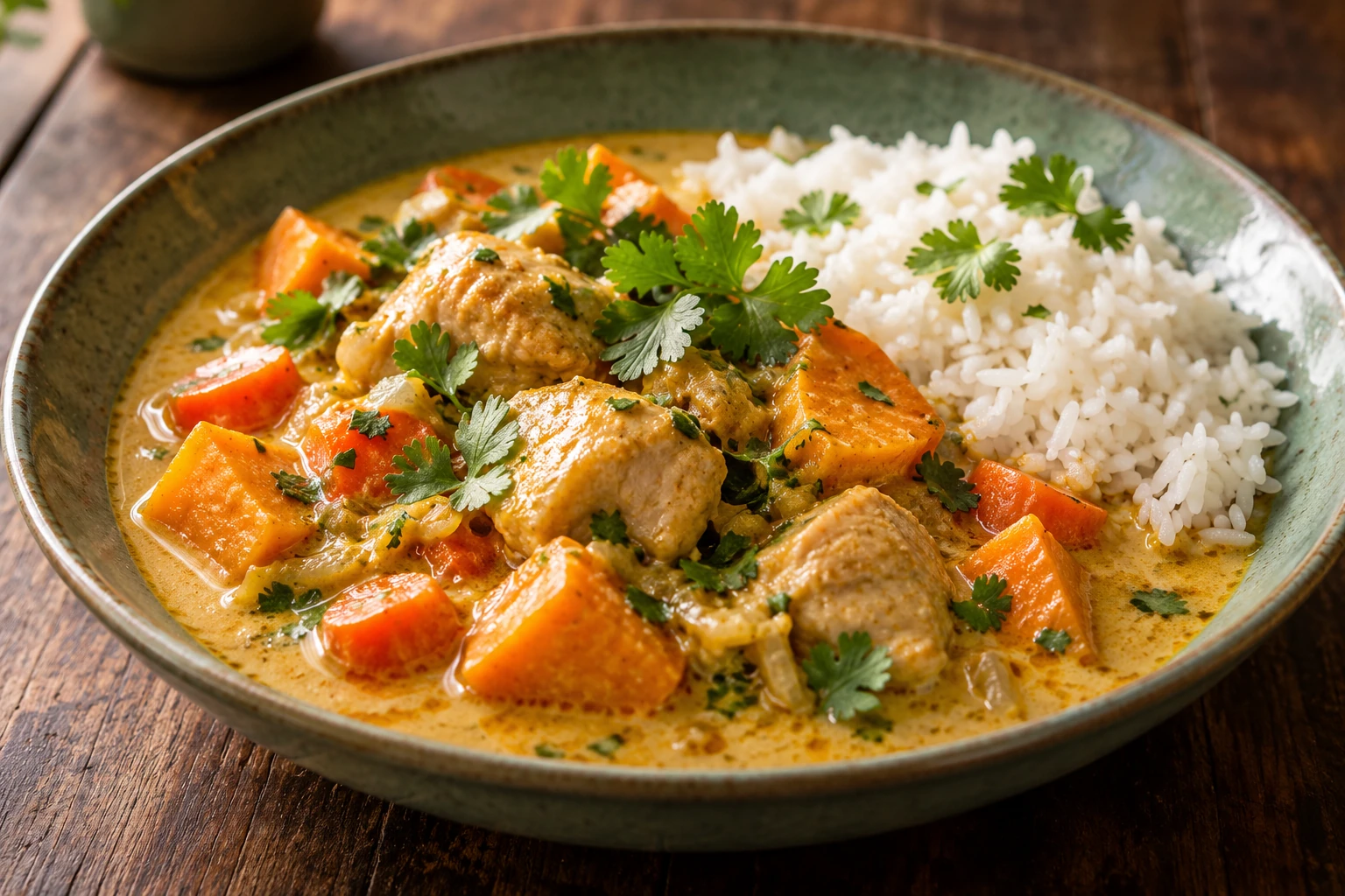 Coconut Chicken and Sweet Potato Bowls