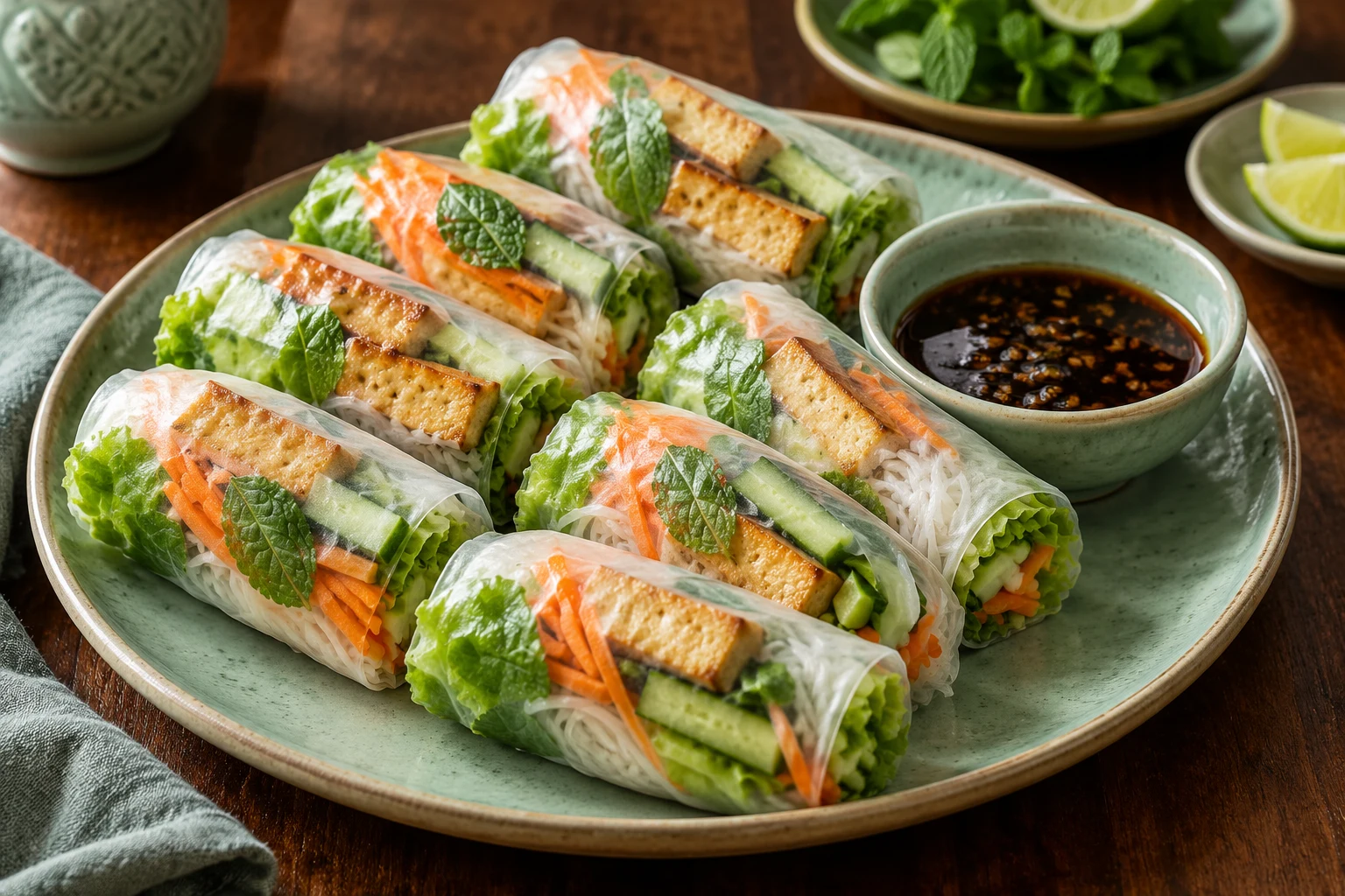 Tofu & Herb Rice-Paper Rolls
