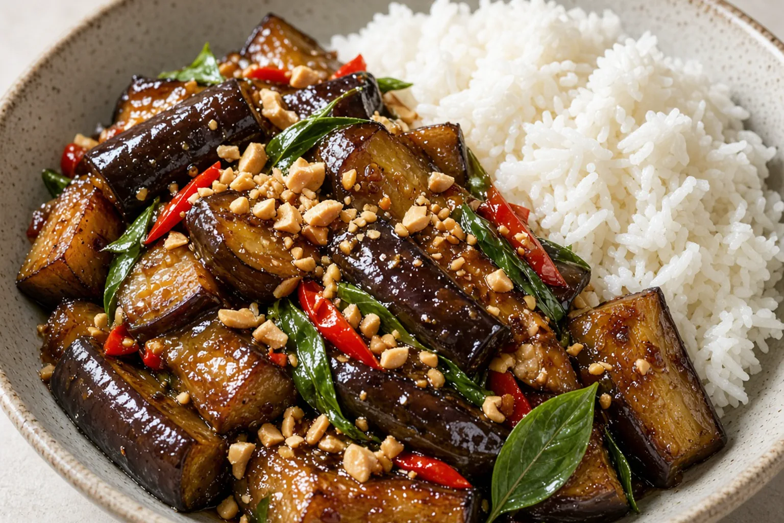 Illustrative photo of Thai Basil Eggplant