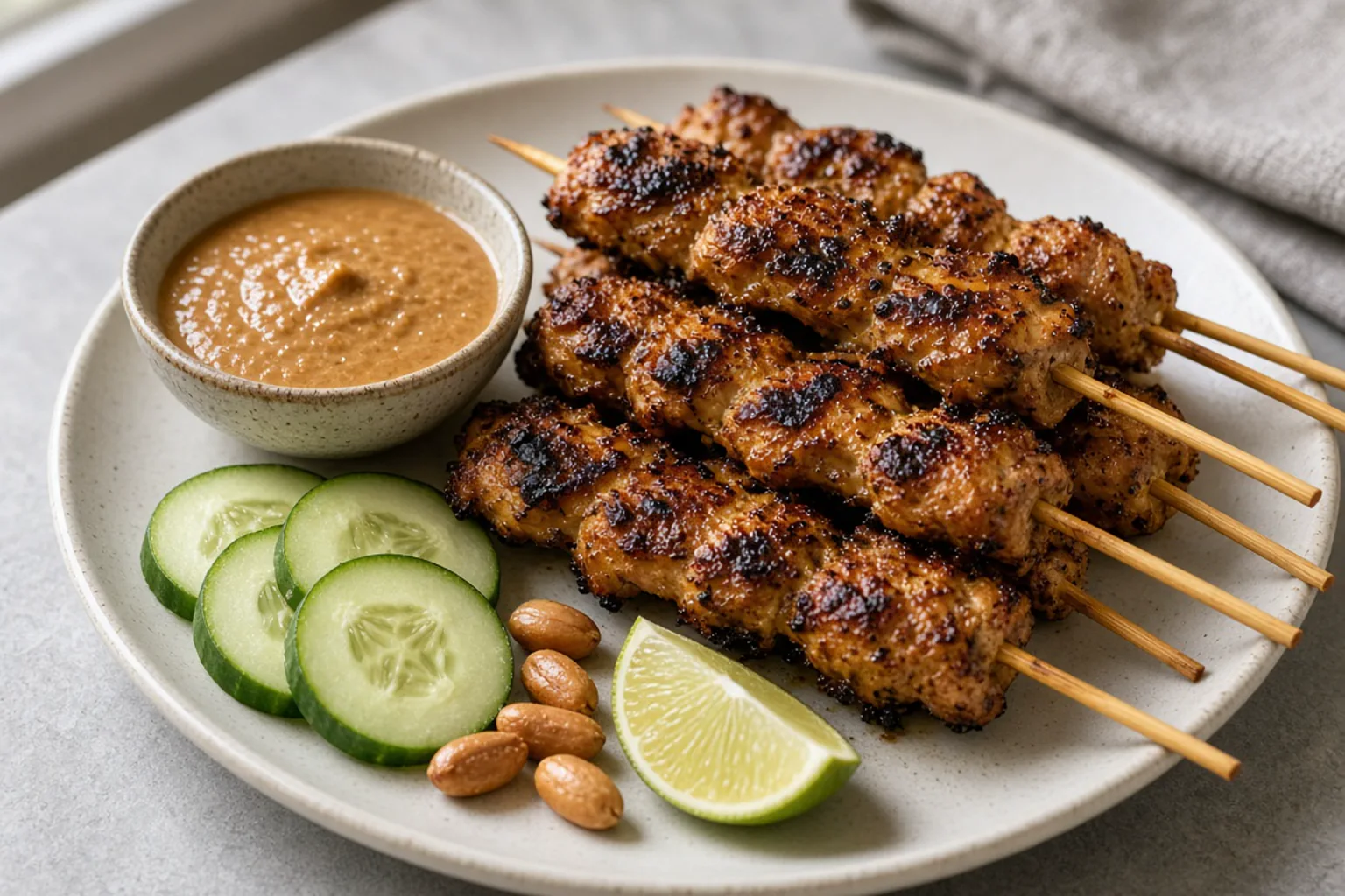 Illustrative photo of Chicken Satay with Peanut Sauce