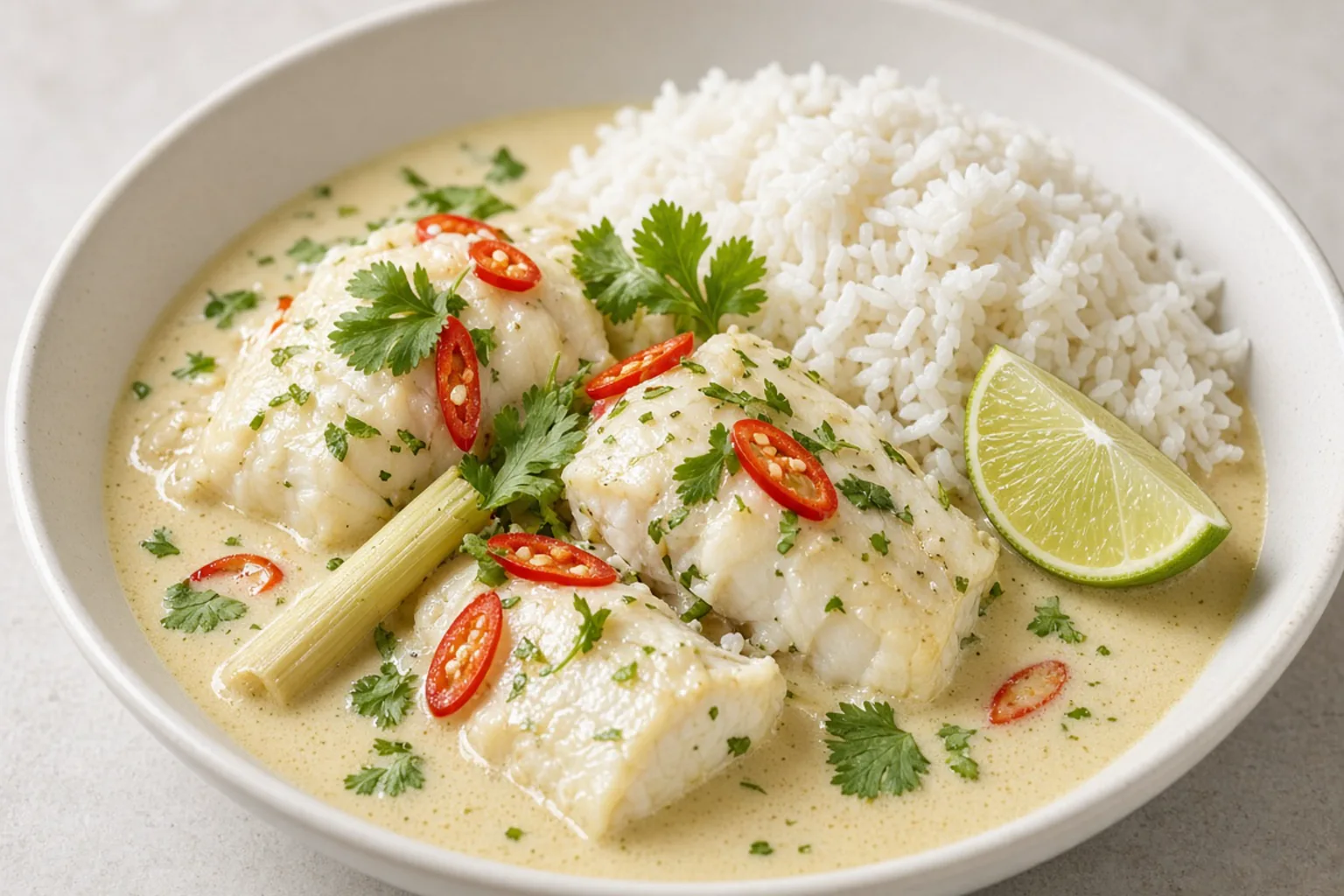 Illustrative photo of Coconut Lime Fish Curry