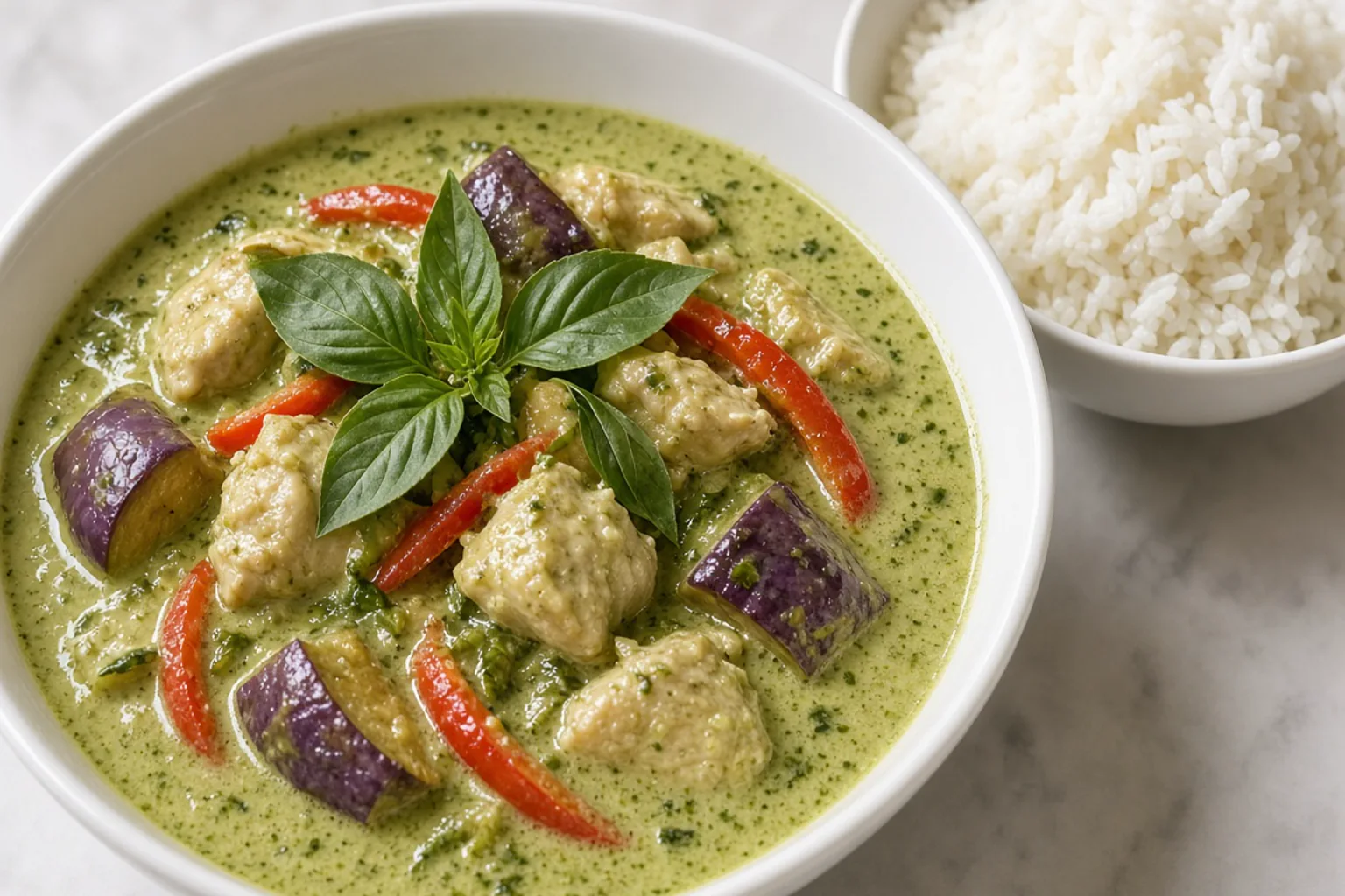 Illustrative photo of Green Curry Chicken with Thai Basil