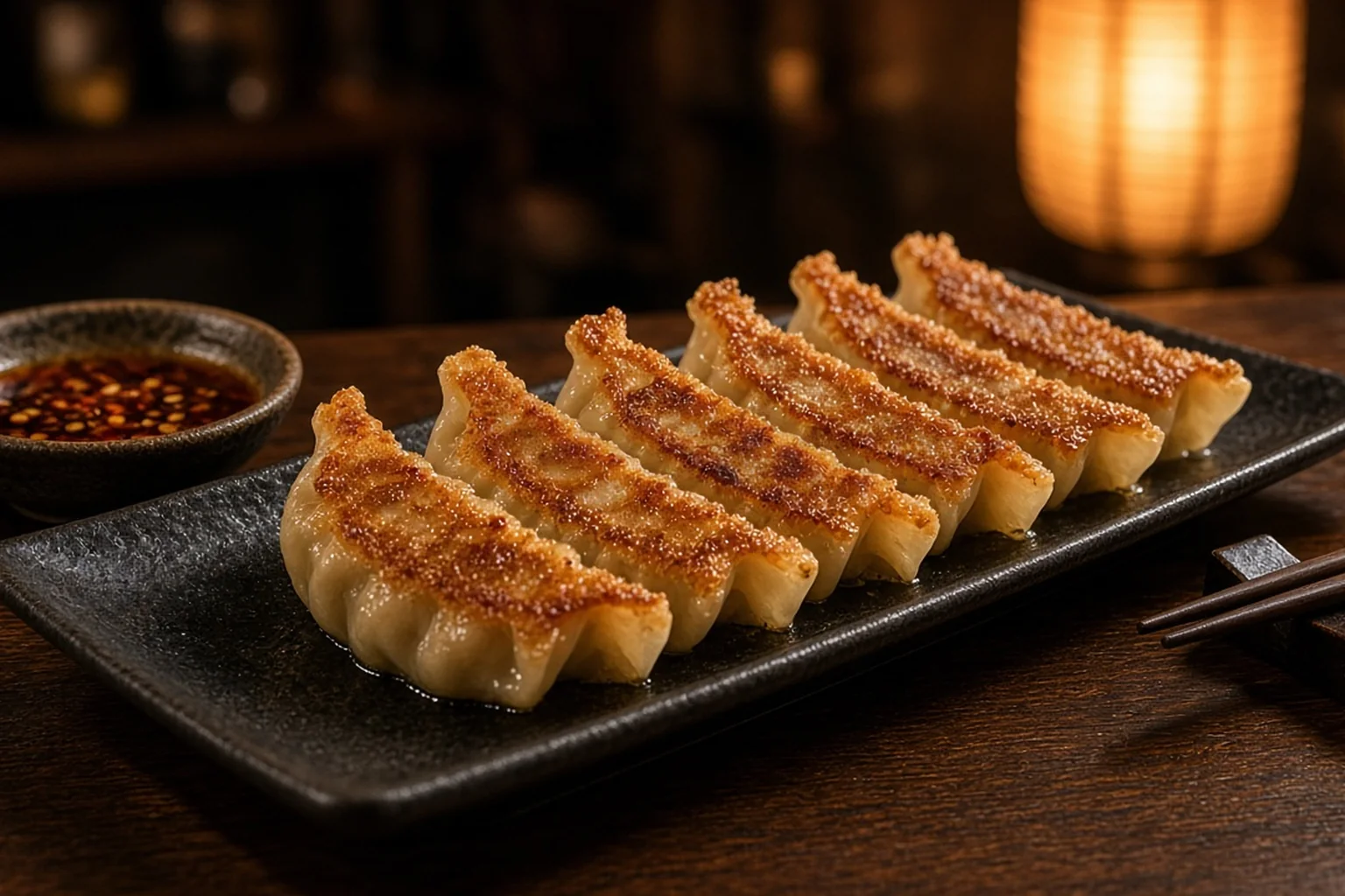 Illustrative photo of Pan-Fried Pork & Cabbage Dumplings with Chili Vinegar