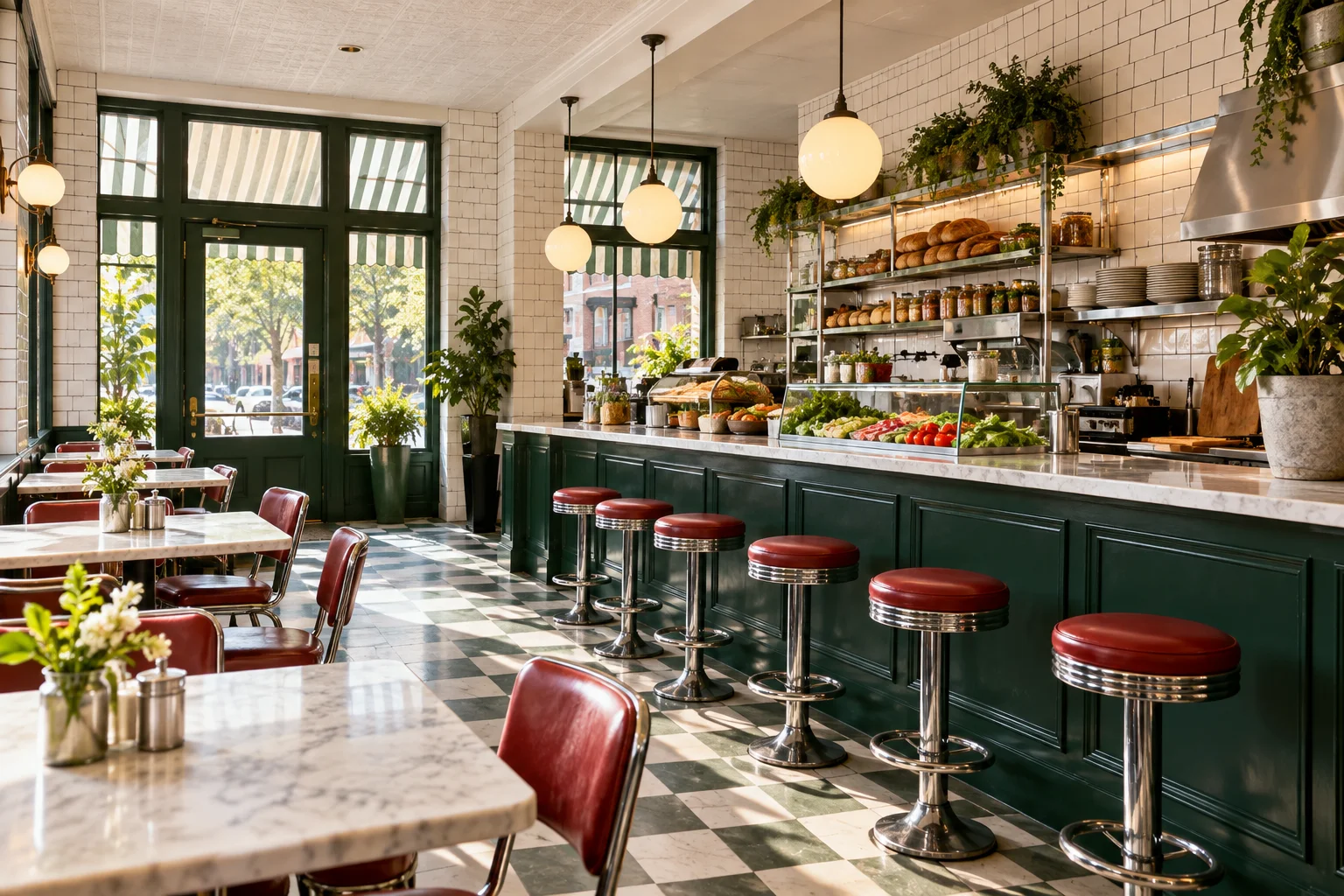 Illustrative interior of The Deli Counter