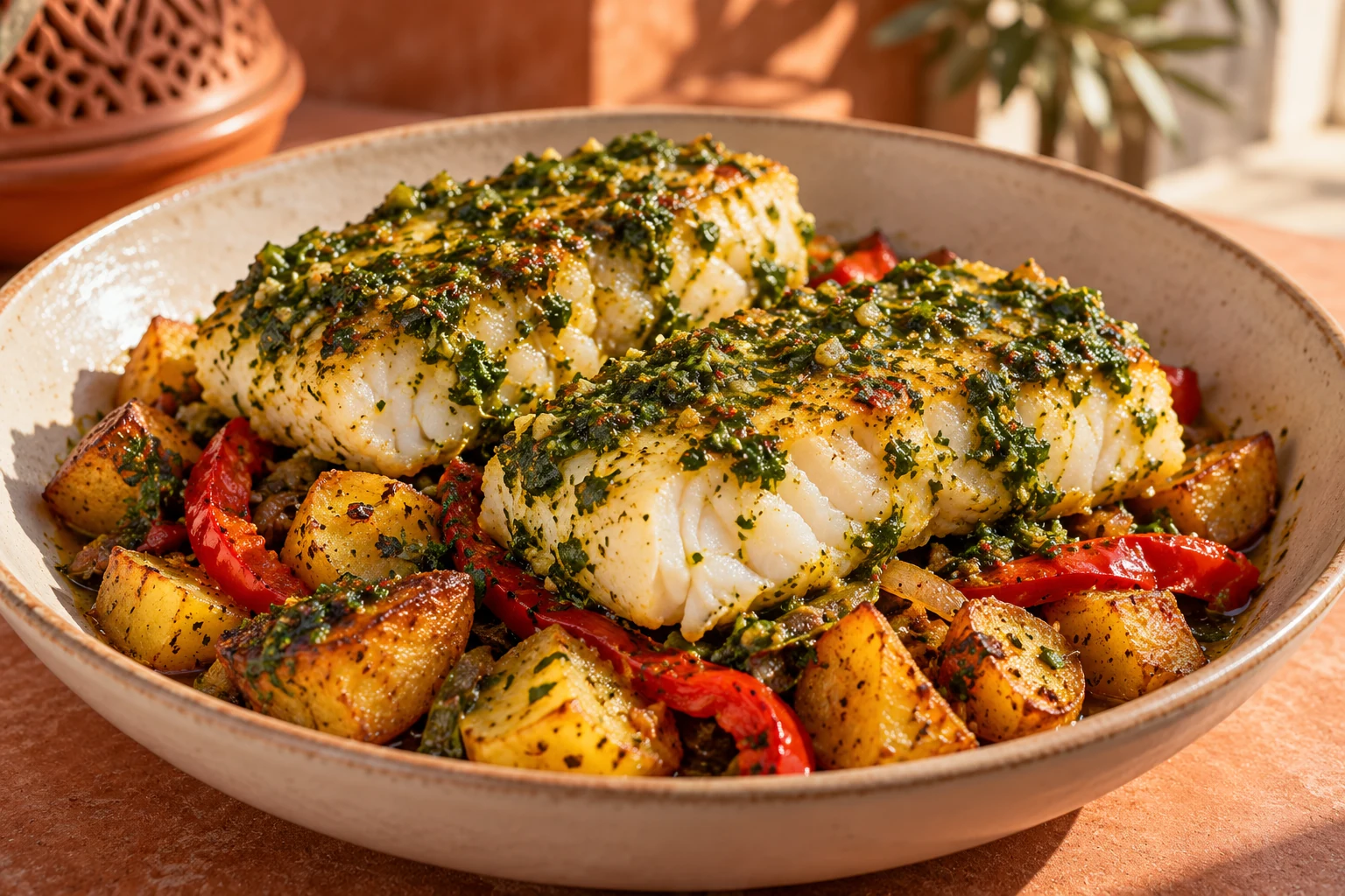 Chermoula Cod & Potatoes