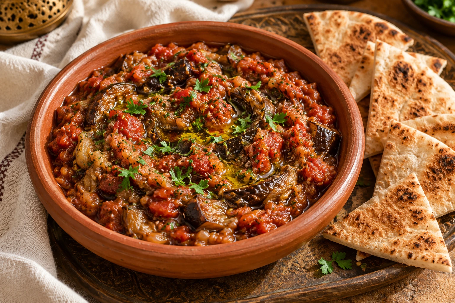 Smoky Eggplant & Tomato Dip