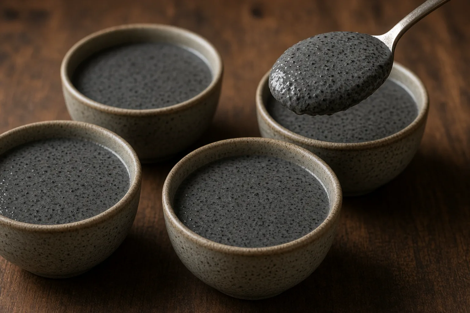Illustrative photo of Black Sesame Pudding