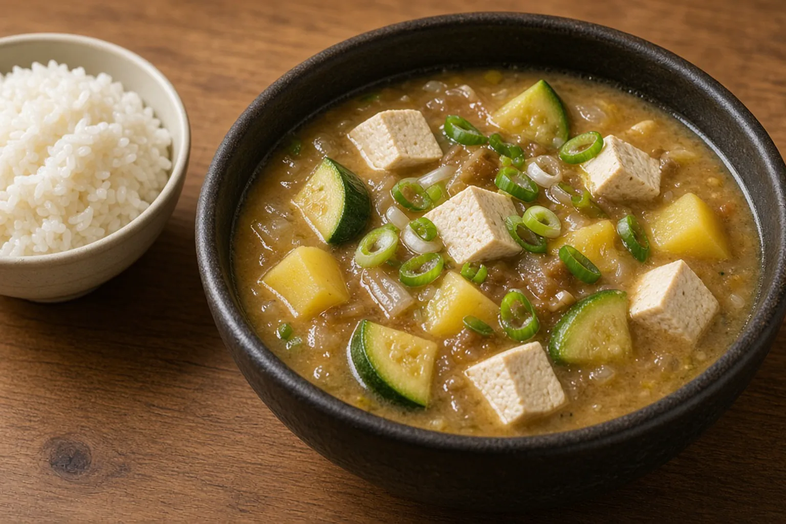 Illustrative photo of Doenjang Stew with Vegetables & Tofu