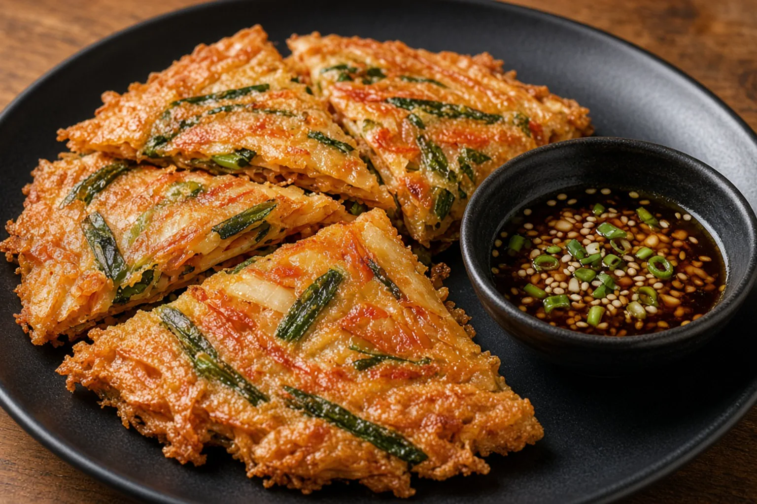 Illustrative photo of Kimchi Scallion Pancakes