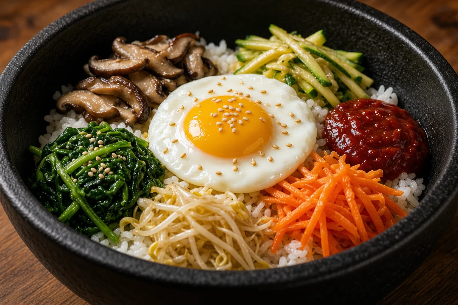 Illustrative photo of Vegetable Bibimbap with Fried Egg