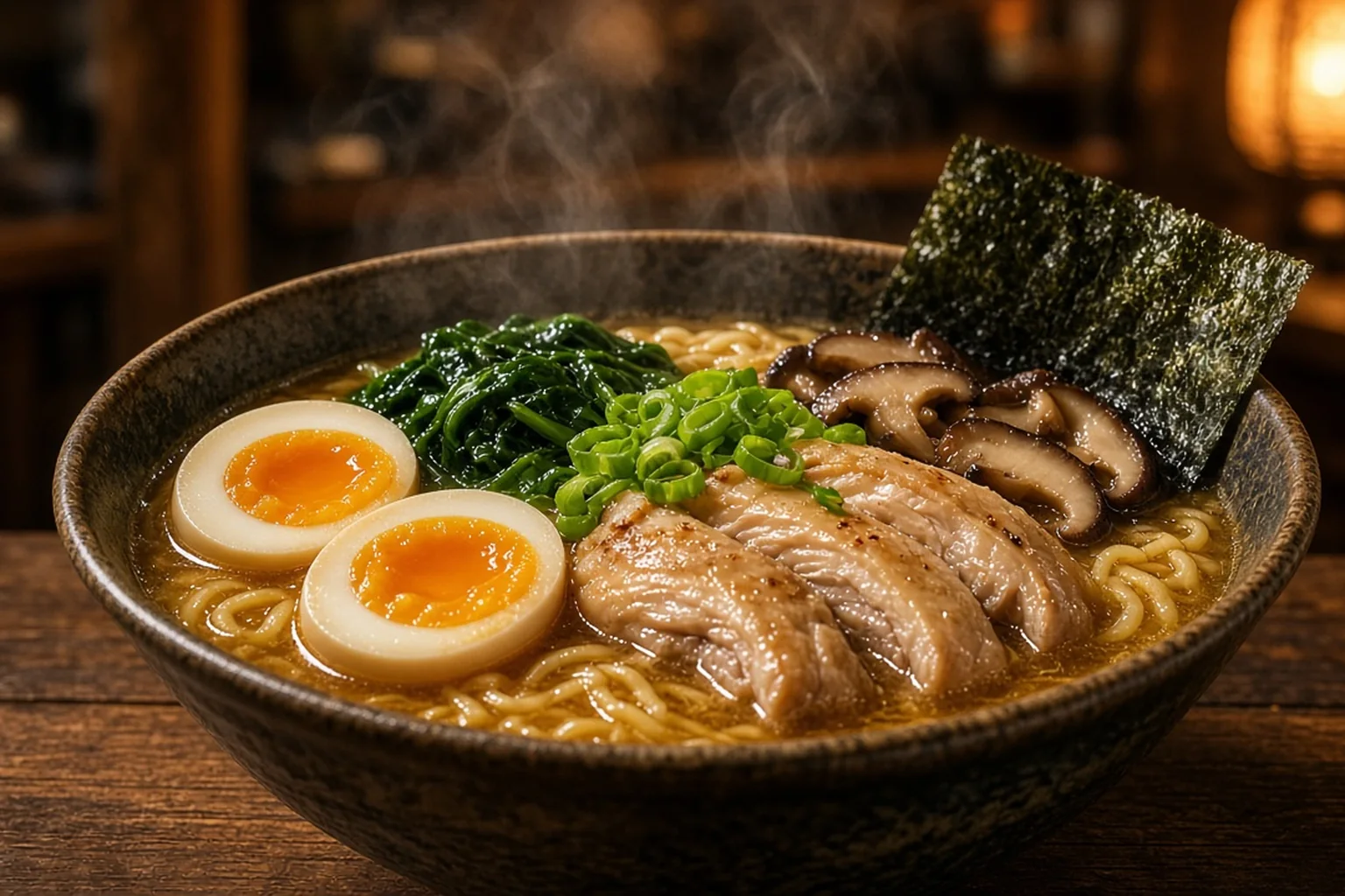 Illustrative photo of Shoyu Chicken Ramen with Ginger Broth & Jammy Eggs