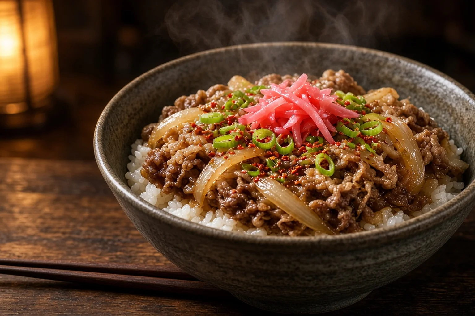 Illustrative photo of Soy-Simmered Beef & Onion Rice Bowls