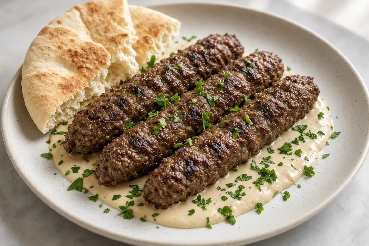 Illustrative photo of Grilled Lamb Kofta with Tahini Sauce