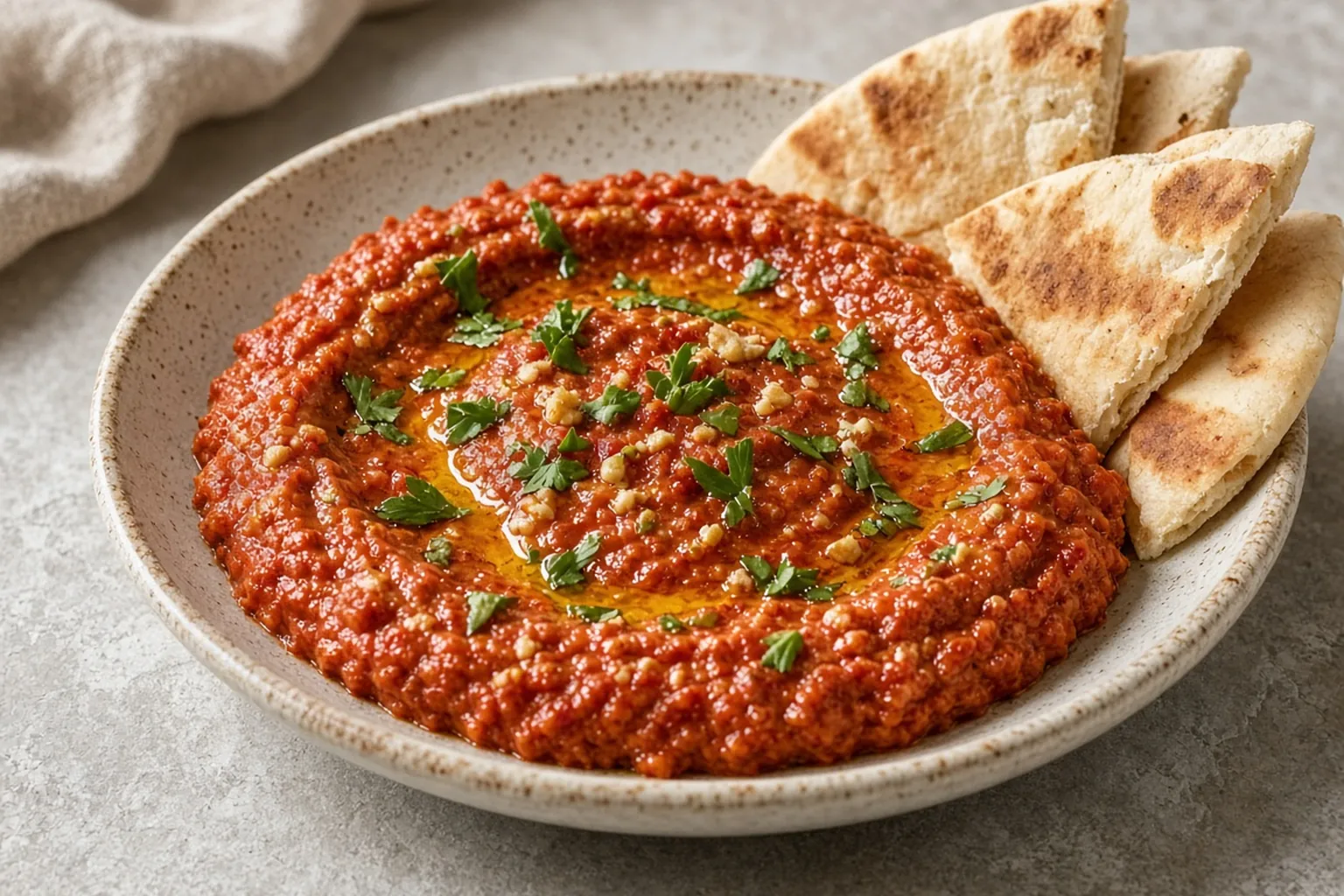 Illustrative photo of Roasted Red Pepper and Walnut Dip