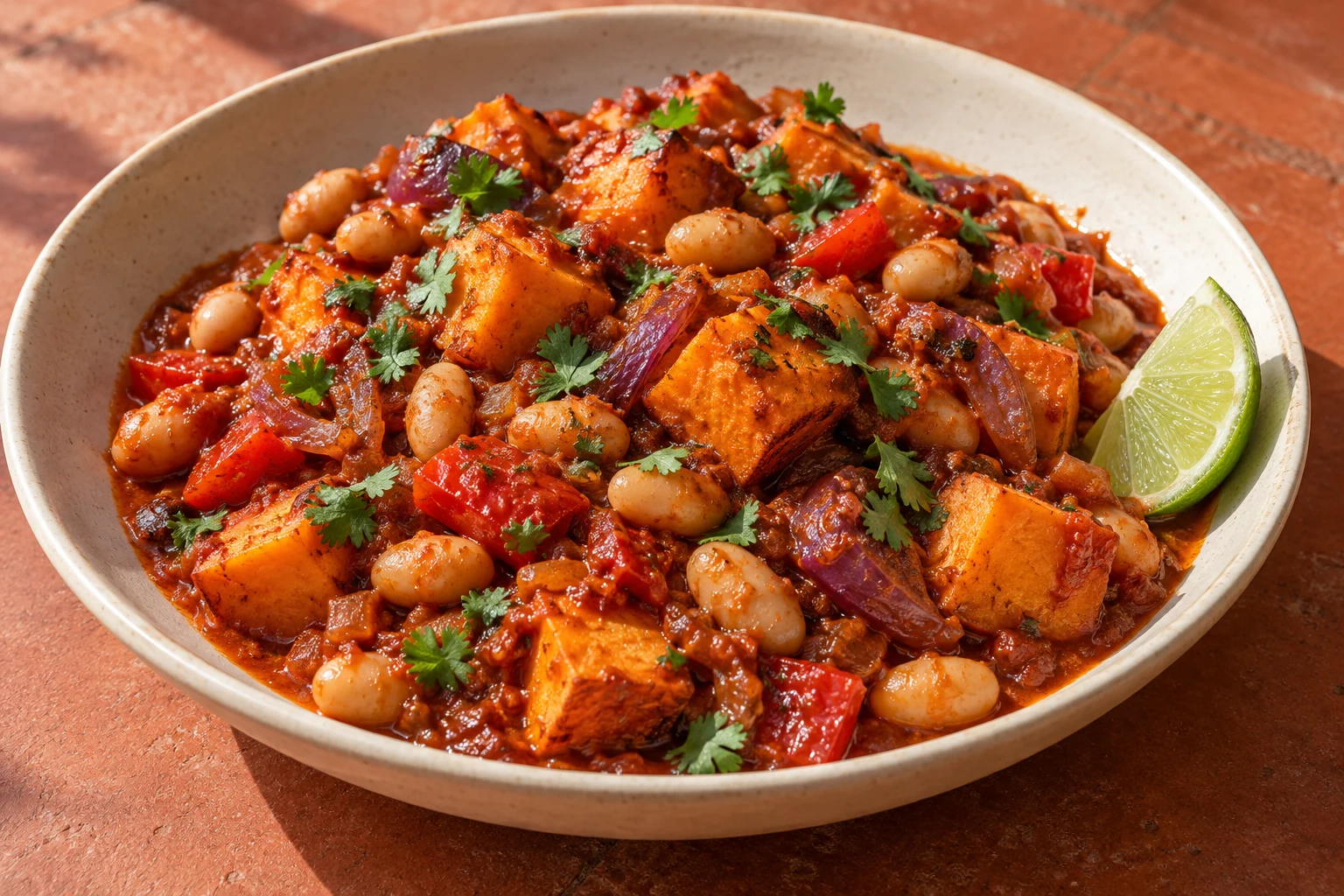 Ají Panca Sweet Potato & White Bean Bake