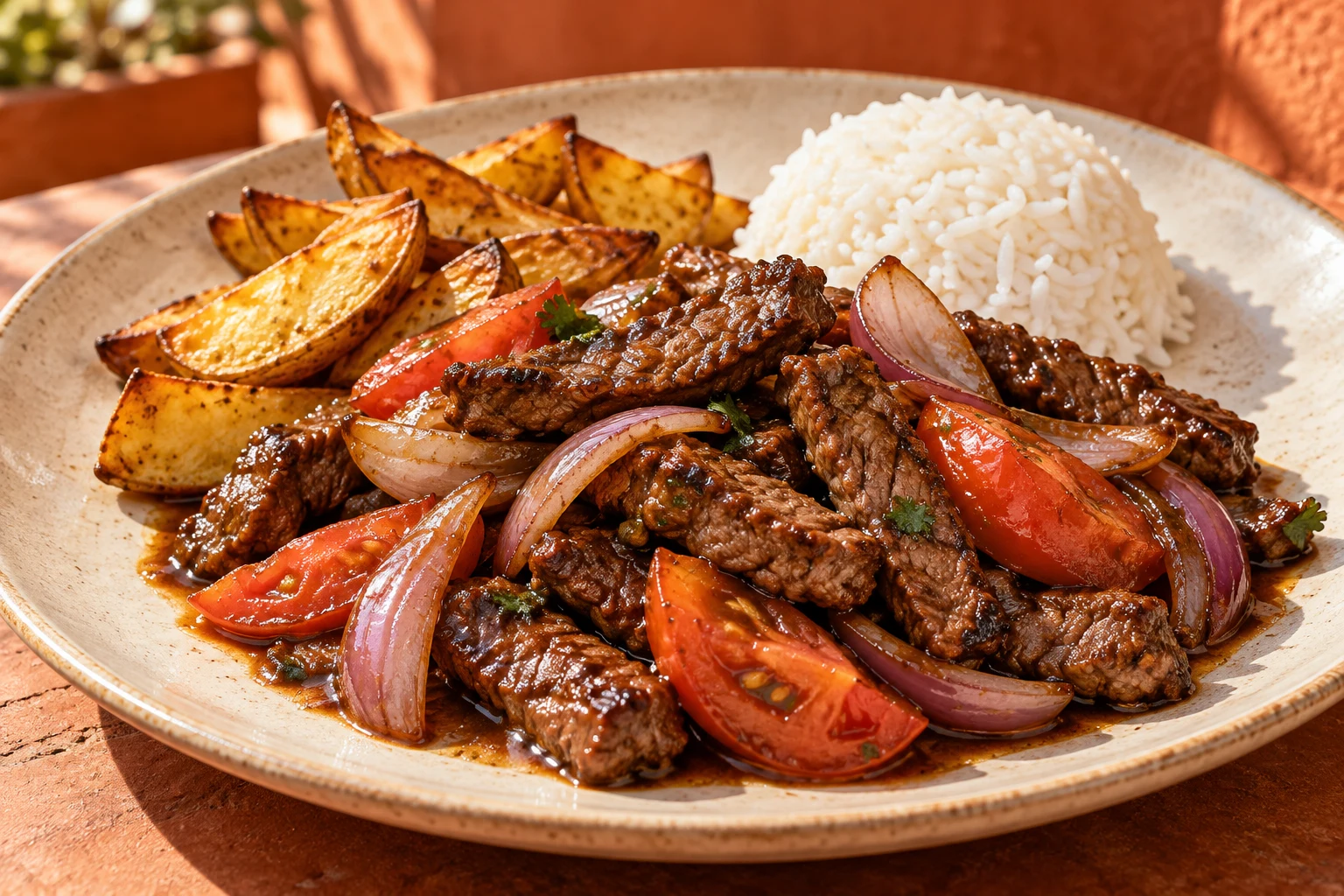 Beef, Tomato & Red Onion Skillet