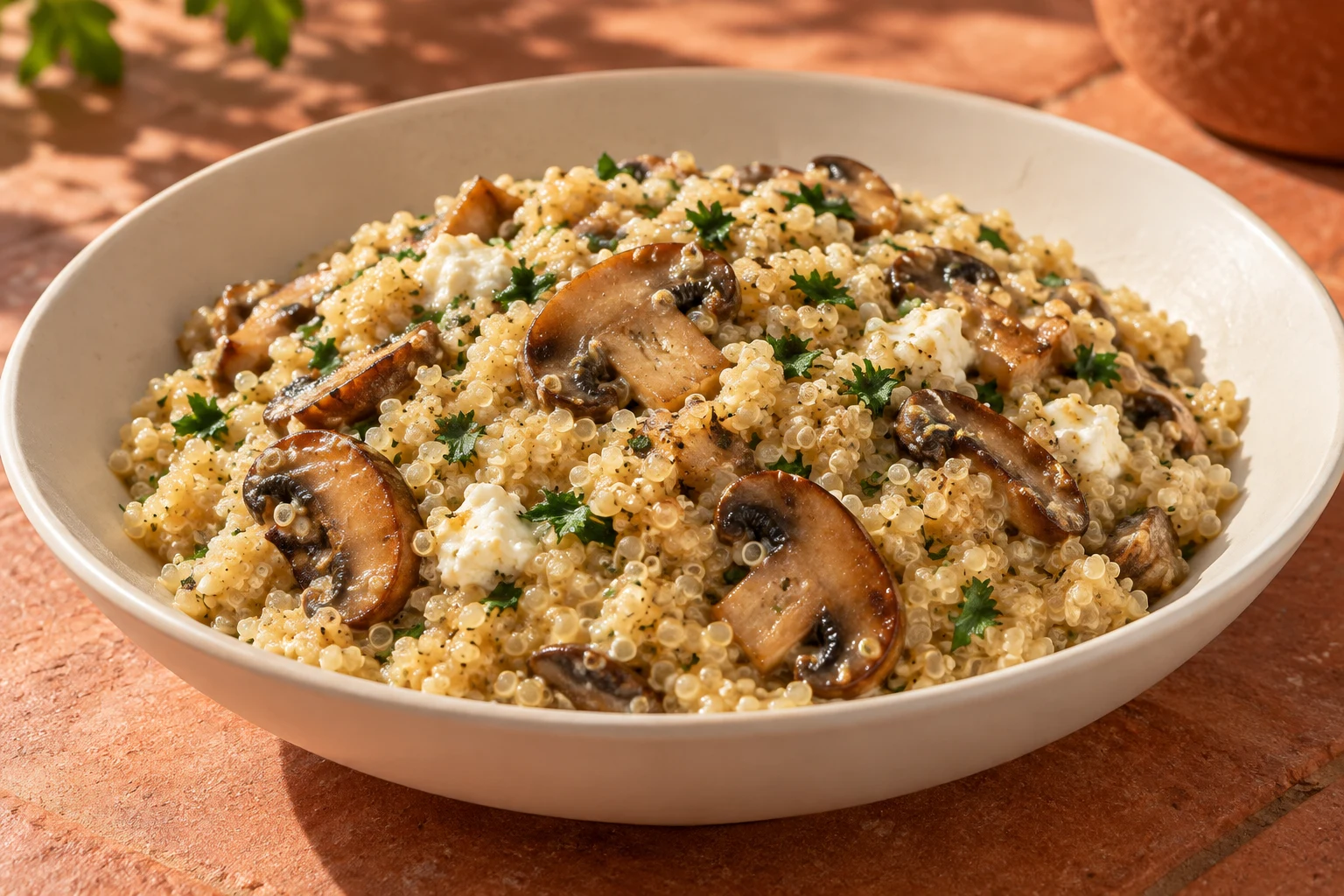 Creamy Mushroom & Ají Quinoa