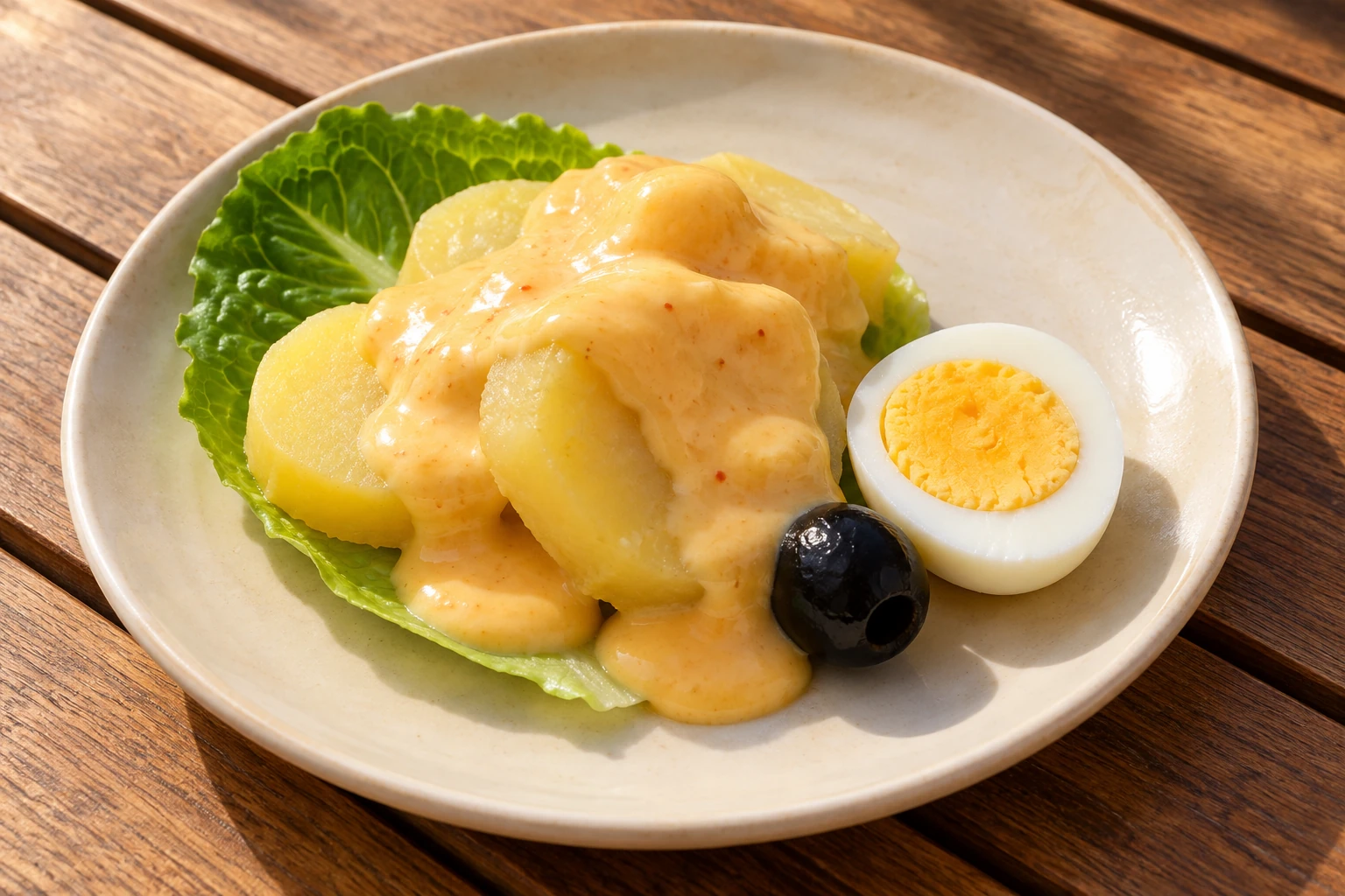 Potatoes with Yellow Chili Cheese Sauce
