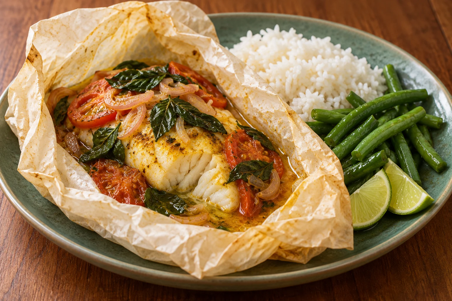 Basil & Tomato Fish Parcels