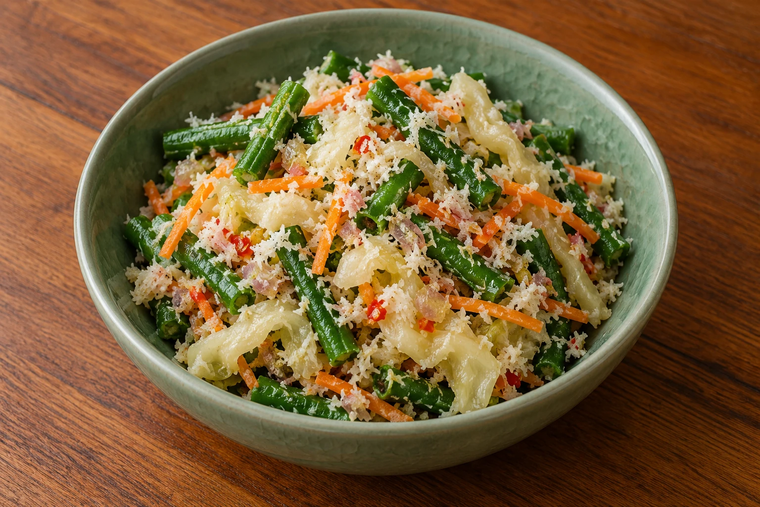 Green Beans & Cabbage with Spiced Coconut