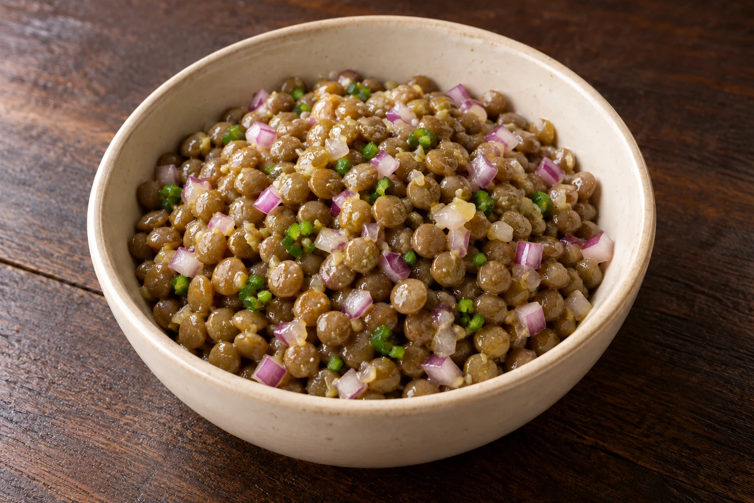 Lemon & Green Lentil Salad
