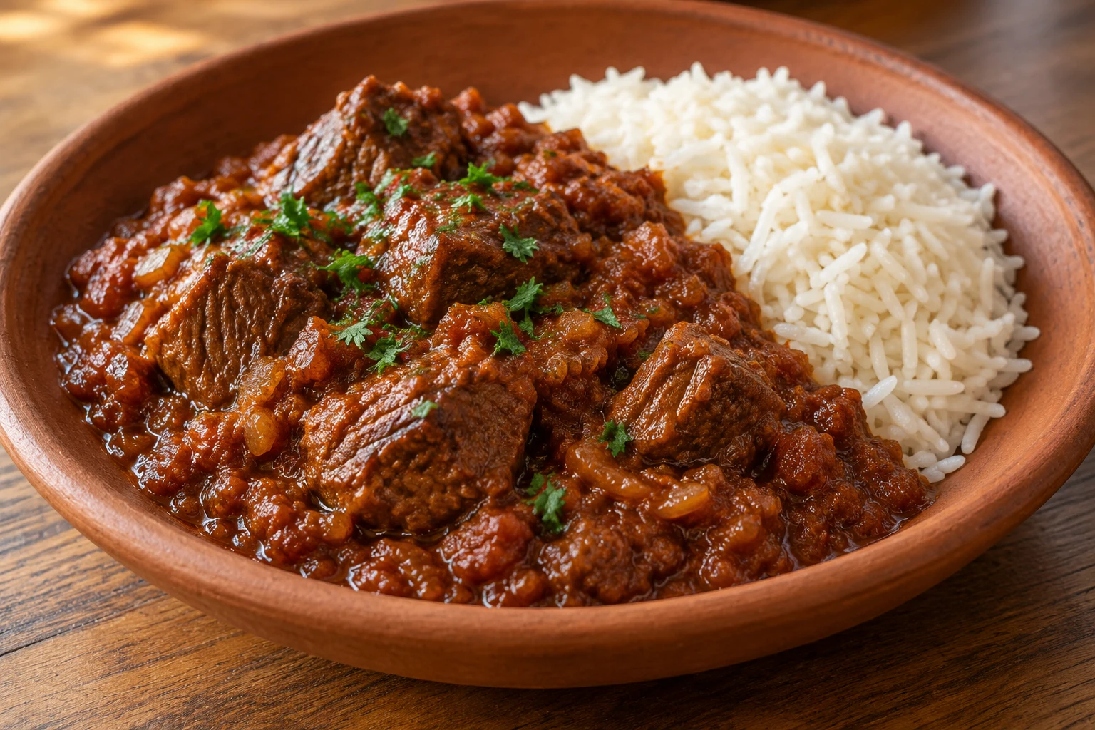 Slow Beef, Fenugreek & Tomato Stew
