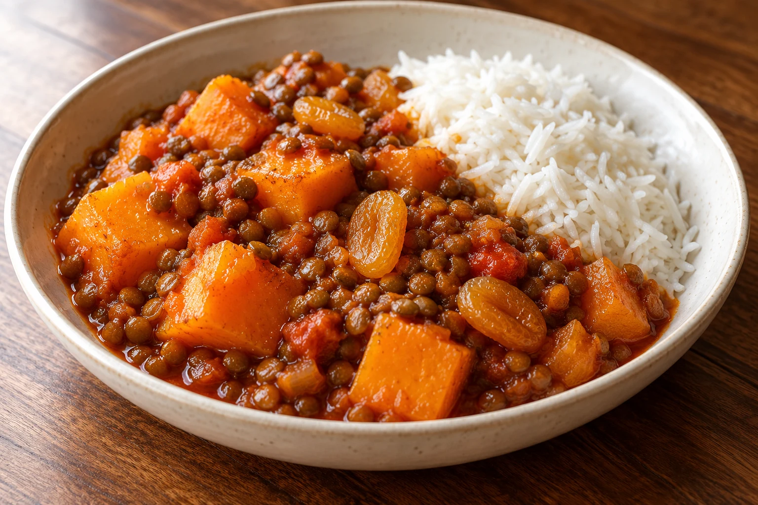 Squash & Apricot Lentil Braise